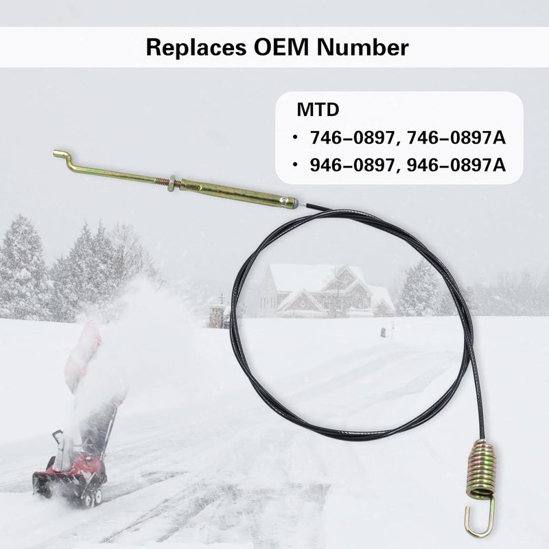 Dofank 946-0897 Auger Clutch Cable for MTD, Troy-Bilt, Craftsman, Yard Machines, Yard Man Snow Throwers, Replaces 746-0897, 746-0897A, 946-0897A Auger Clutch Cable - Image 4